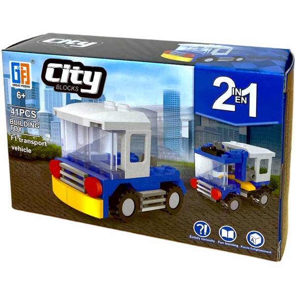 Byggesett F1 Transportbil 2i1