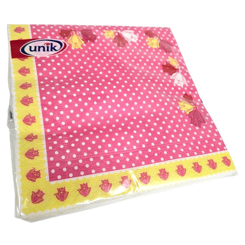 Servietter rosa prikker 20pk 3-lags | 33x33cm