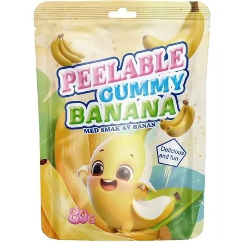 Peelable Gummi Banana 80g