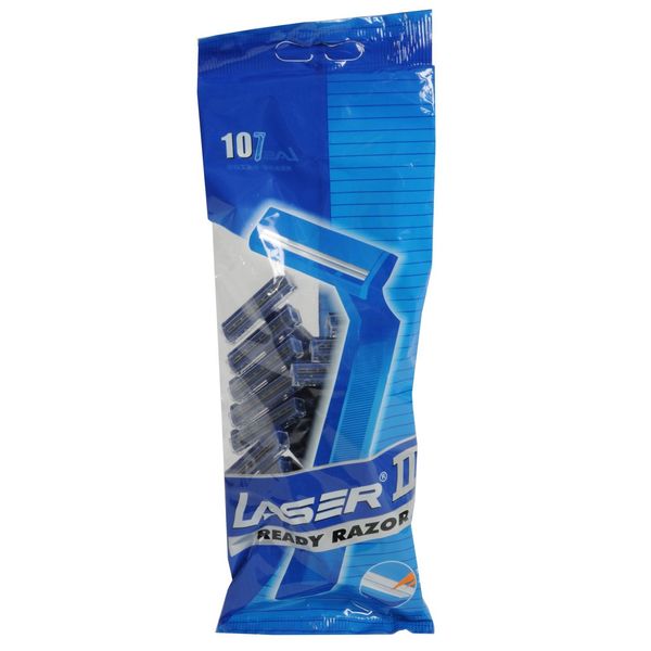 Laser II Engangs 2-Blads Barberhøvel for Menn - 10 stk