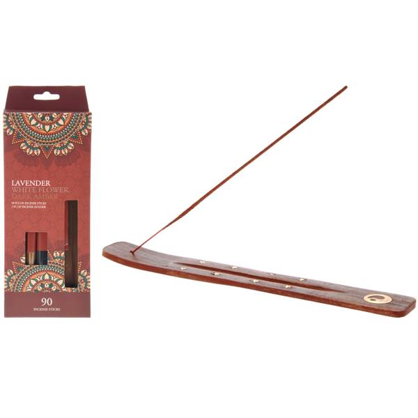 Røkelsespinner med holder 90pk