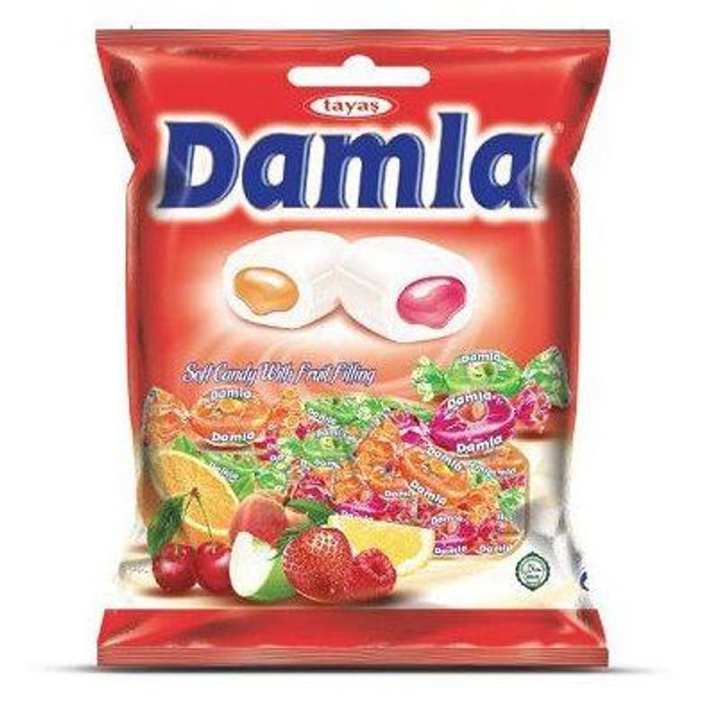 Damla mykt godteri med fruktfyll 200g