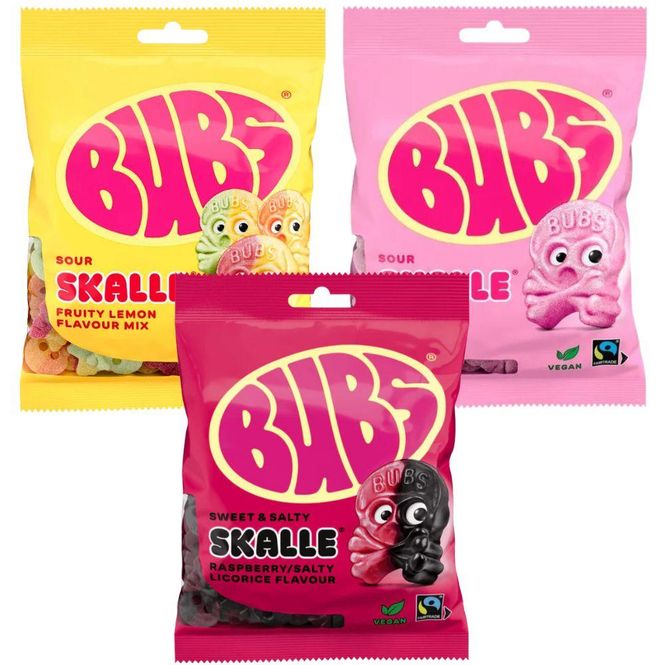 Hovedbilde Bubs Hodeskaller 90g | Flere smaker