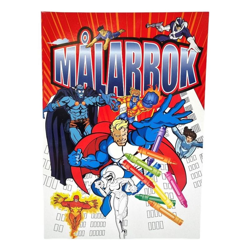 Tegne & Malebok Superhelter 48 Sider