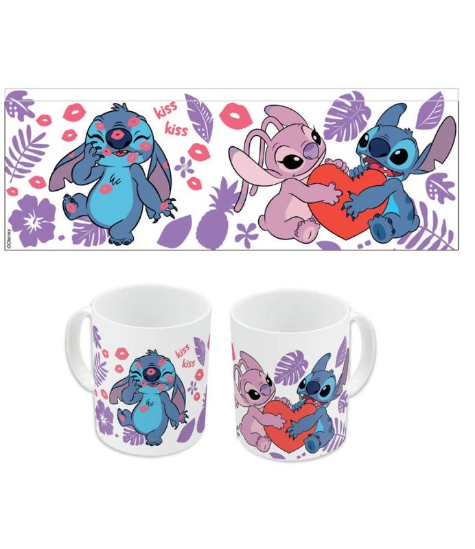Krus Stitch og Angel 325ml | Disney krus med hjerte | Perfekt gave