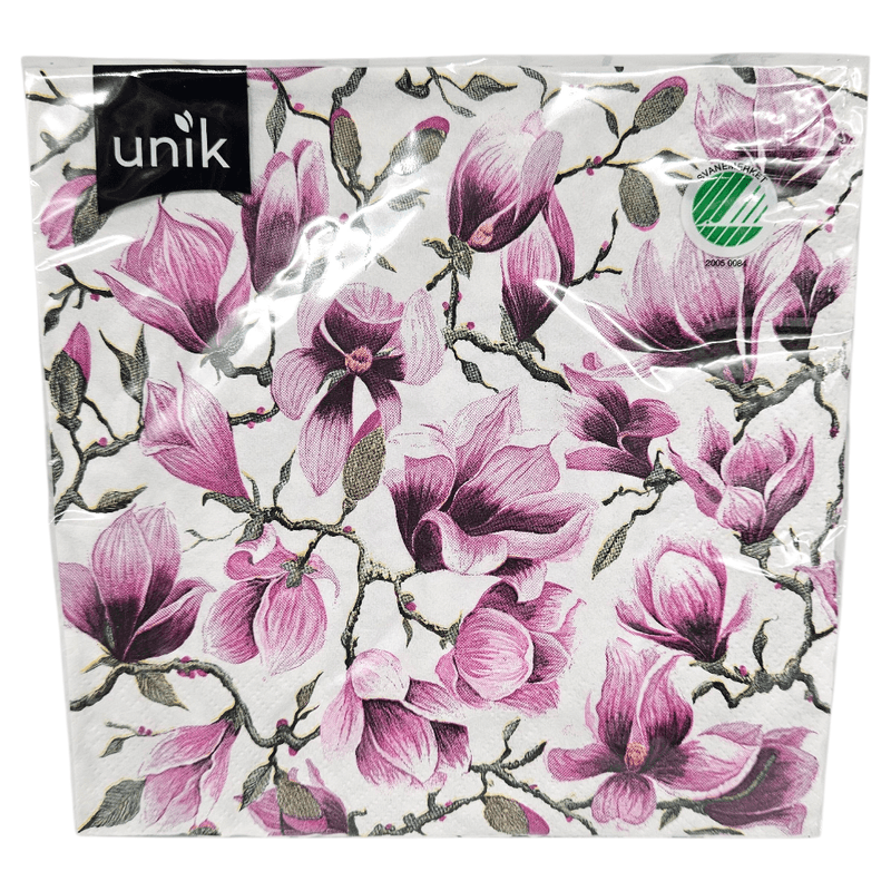 Servietter blomster 20pk 3-lags | 33x33cm | Unik