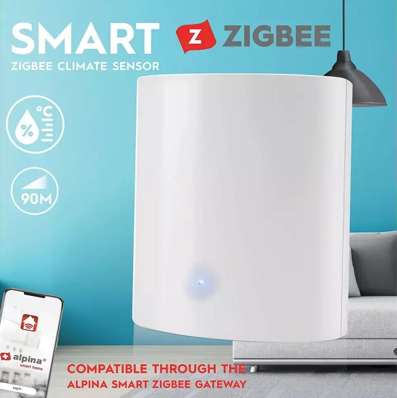 Alpina Zigbee Smart Klima & Fuktighetsmåler