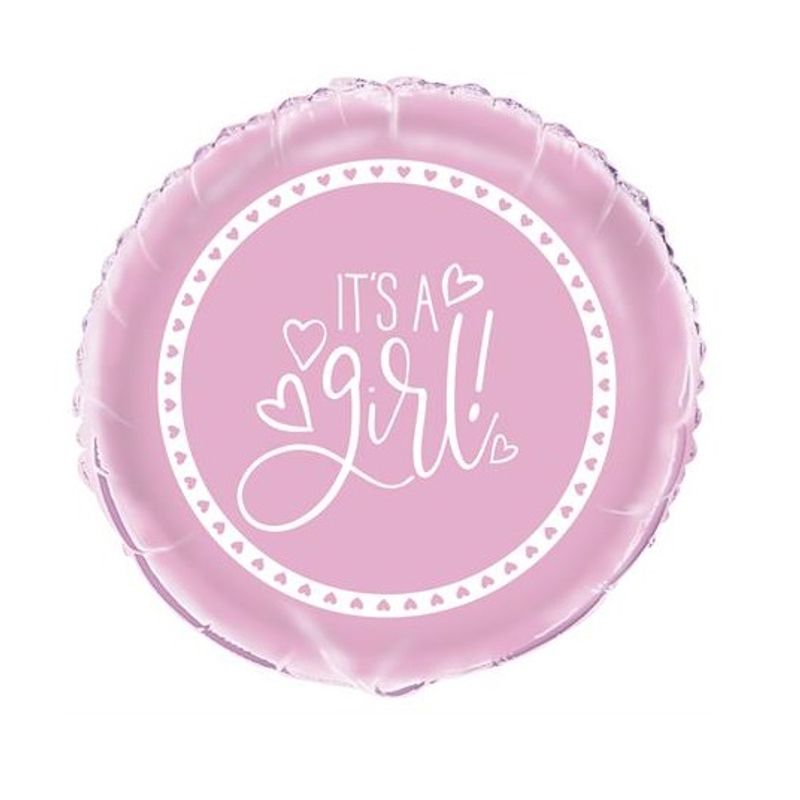 Baby Shower Folieballong 45cm Rosa/Blå