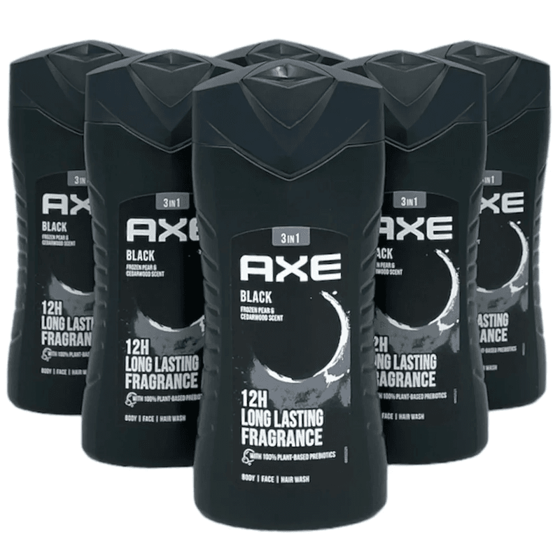 Axe Black Dusjsåpe 6x250ml | Storpakk