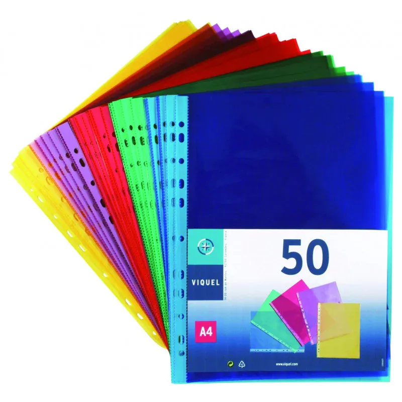 Perforerte Plastlommer 50pk Fargemiks | Viquel