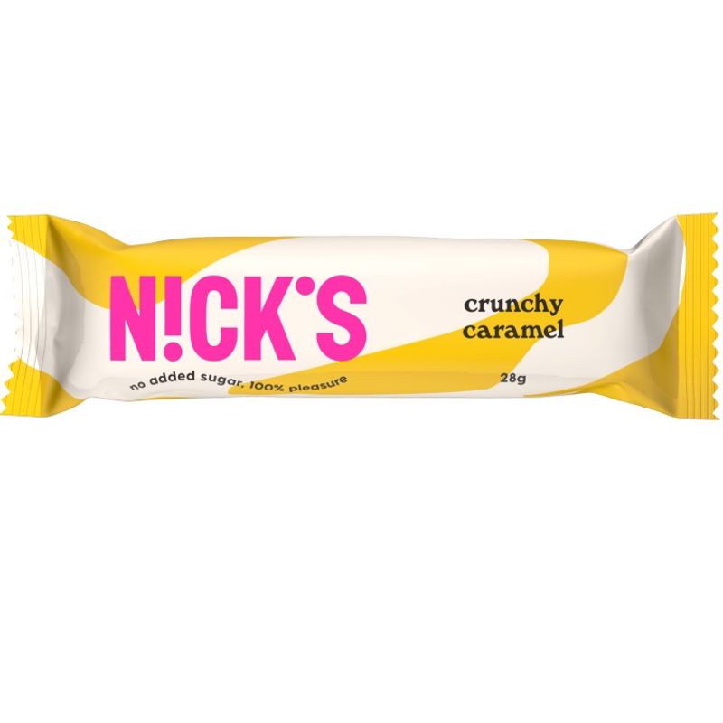 Nick's Chocolate Crunchy Caramel 28g | Sukkerfri bar med sprø karamell
