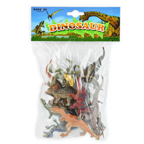 Dinosaurer i pose 12stk | Plastfigurer