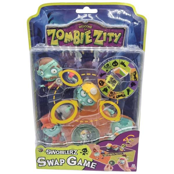 Zombie Workers Figurer 4pk med spill | Morsomt Swap Game