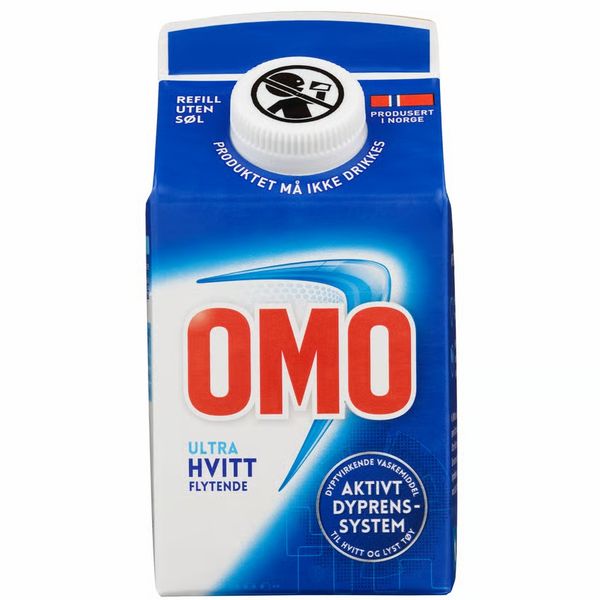 Omo Ultra Hvitt Flytende Refill 490ml