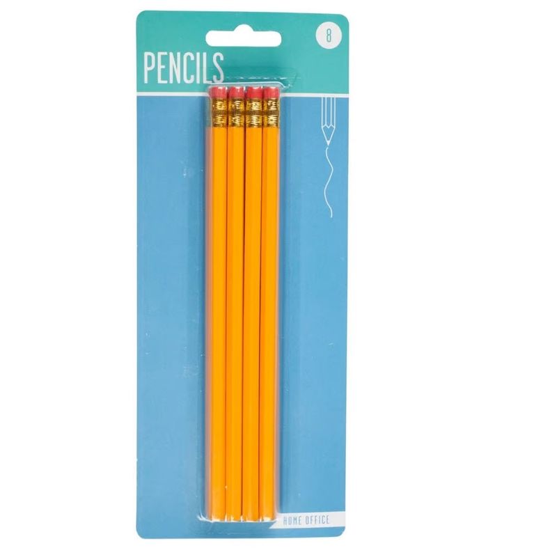 Blyant med viskelær 8 stk