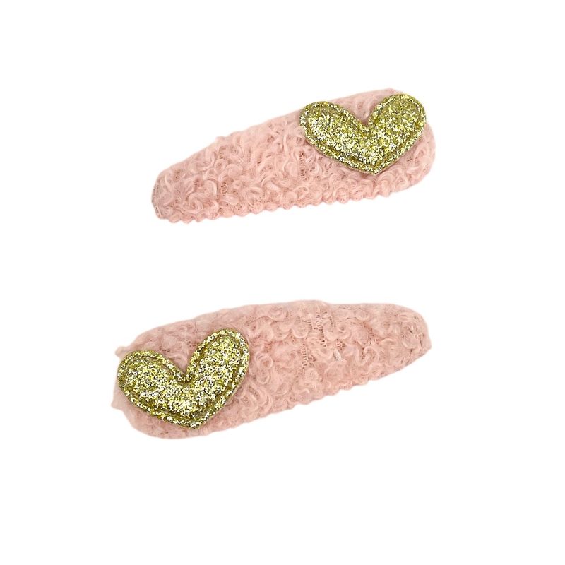 Bellizza hårspenne m/ gullhjerte 2-pk