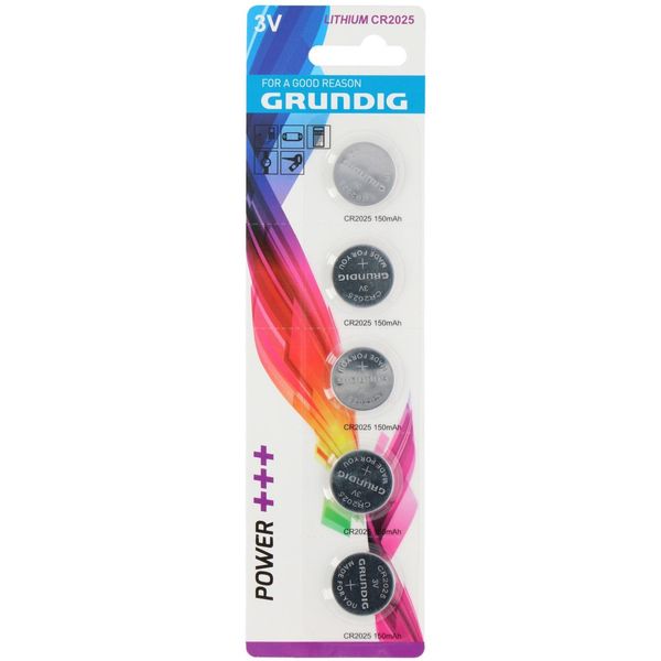 Grundig CR2025 Knappcellebatteri 5-pk